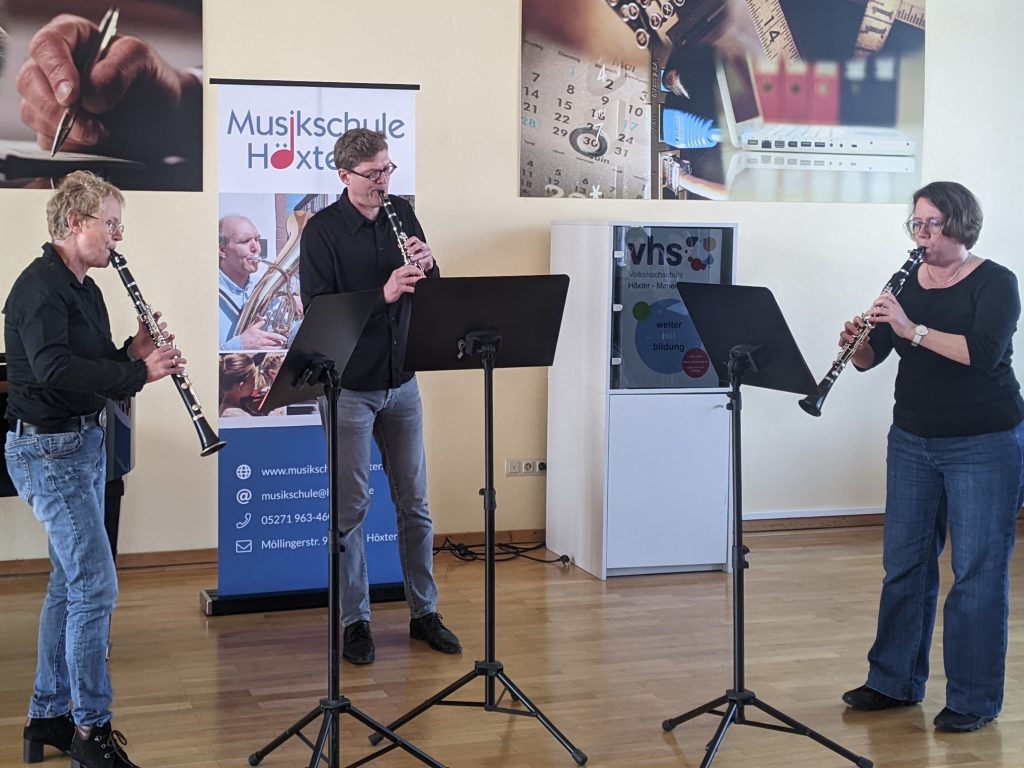 Das Klarinettenensemble der Musikschule